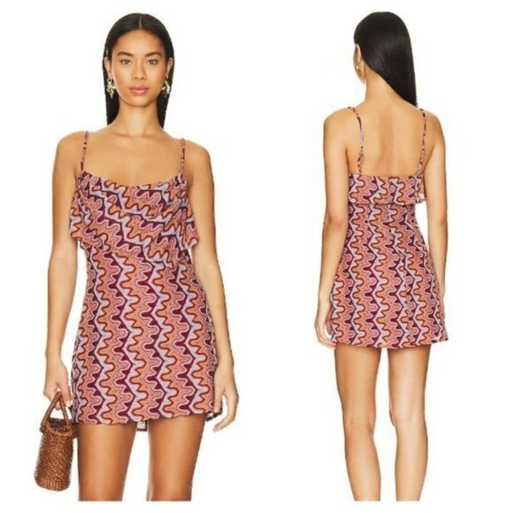 House of Harlow 1960 xREVOLVE Slip Dress - Rust Multi
